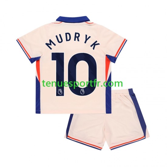 Kit Enfant Maillot Extérieur Chelsea Mychajlo Mudryk 10 2024-2025 à Manches Courtes