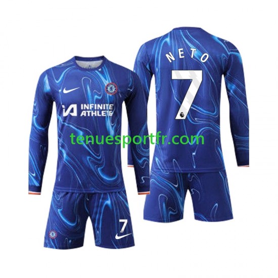 Kit Enfant Maillot Domicile Chelsea Neto 7 2024-2025 à Manches Longues
