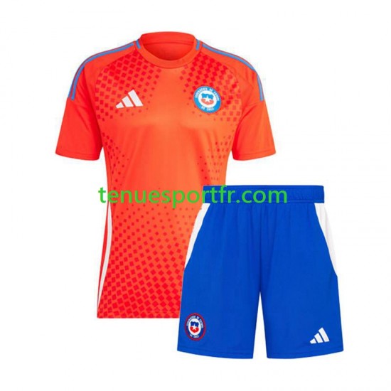 Kit Enfant Maillot Extérieur Chili Copa America 2024 à Manches Courtes