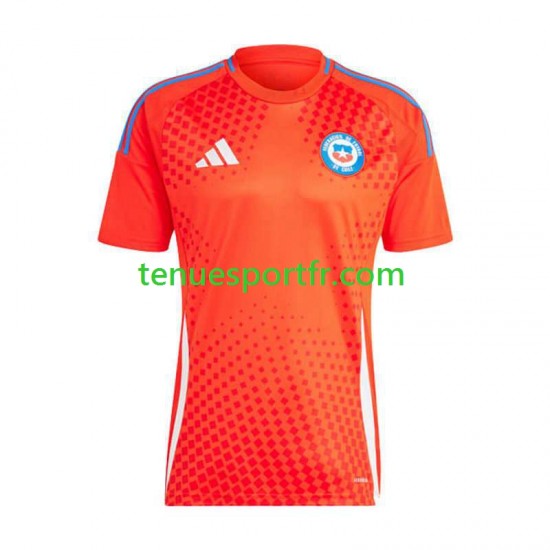Homme Maillot Domicile Chili Copa America 2024 à Manches Courtes