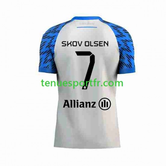 Homme Maillot Extérieur Club Brugge Andreas Skov Olsen 7 2023-2024 à Manches Courtes