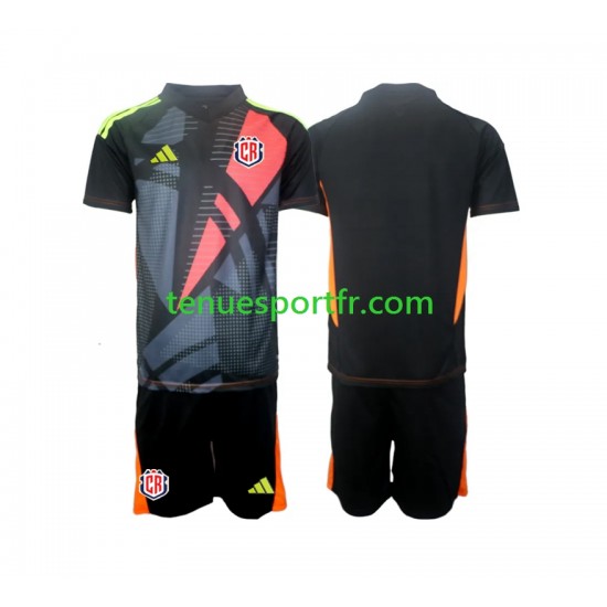 Kit Enfant Maillot Troisième Costa Rica Gardien 2024 Noir à Manches Courtes