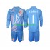 Kit Enfant Maillot Domicile Costa Rica Gardien Keylor Navas 1 2024 Bleu à Manches Longues