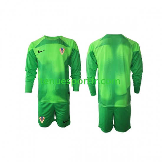 Kit Enfant Maillot Extérieur Croatie Gardien World Cup 2022 à Manches Longues