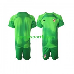Kit Enfant Maillot Extérieur Croatie Gardien World Cup 2022 à Manches Courtes