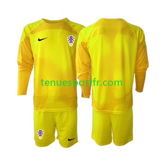 Kit Enfant Maillot Domicile Croatie Gardien World Cup 2022 à Manches Longues