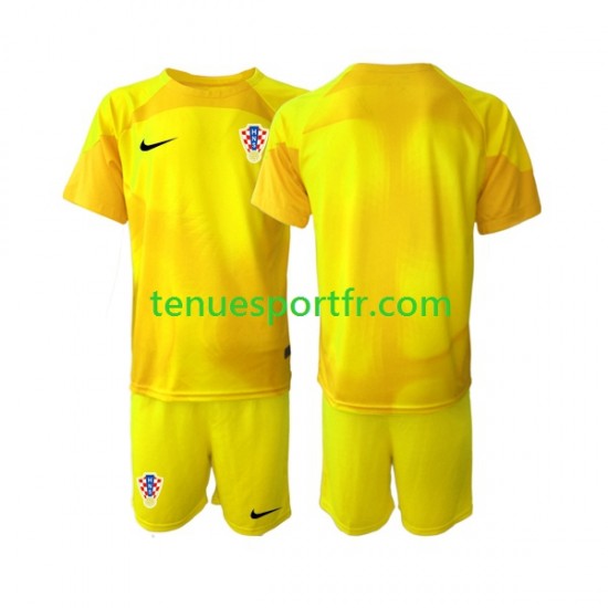 Kit Enfant Maillot Domicile Croatie Gardien World Cup 2022 à Manches Courtes