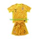 Kit Enfant Maillot Domicile Croatie Gardien DOMINIK LIVAKOVIC 1 Euro 2024 Jaune à Manches Courtes