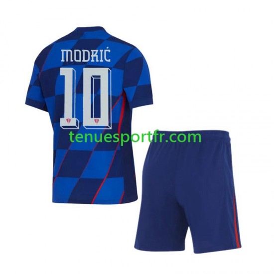 Kit Enfant Maillot Extérieur Croatie Luca Modric 10 Euro 2024 à Manches Courtes