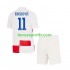 Kit Enfant Maillot Domicile Croatie Marcelo Brozovic 11 Euro 2024 à Manches Courtes