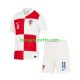 Kit Enfant Maillot Domicile Croatie Marcelo Brozovic 11 Euro 2024 à Manches Courtes