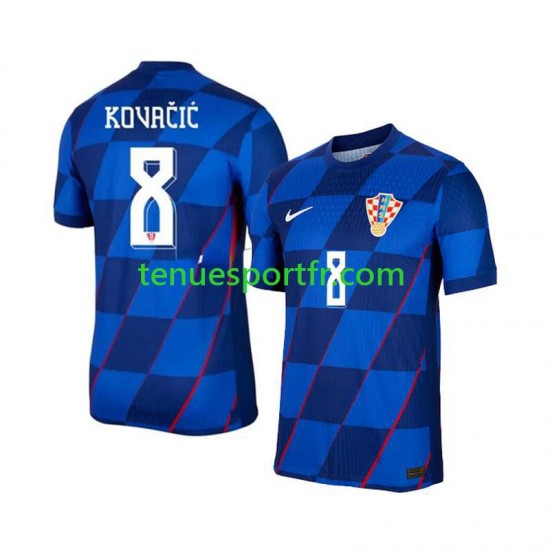 Homme Maillot Extérieur Croatie Mateo Kovacic 8 Euro 2024 à Manches Courtes
