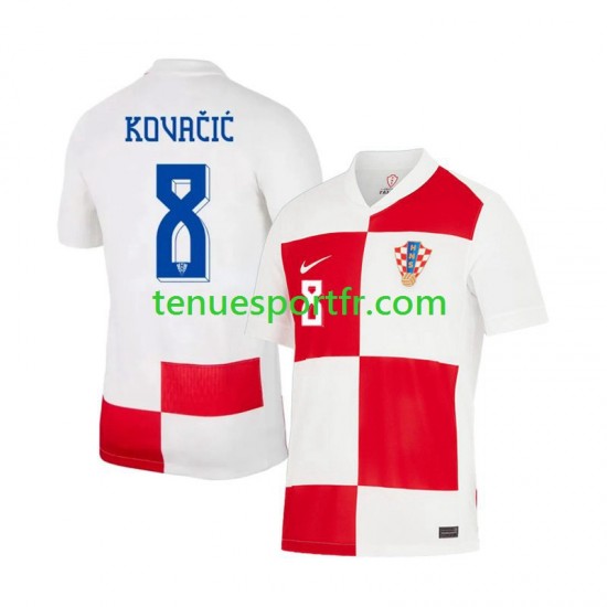 Homme Maillot Domicile Croatie Mateo Kovacic 8 Euro 2024 à Manches Courtes