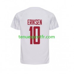 Homme Maillot Extérieur Danemark Christian Eriksen 10 World Cup 2022 à Manches Courtes