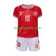 Kit Enfant Maillot Domicile Danemark Eriksen 10 Euro 2024 à Manches Courtes