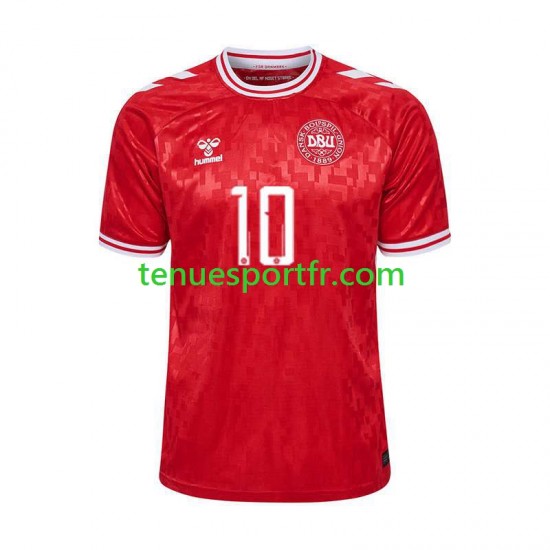 Homme Maillot Domicile Danemark Eriksen 10 Euro 2024 à Manches Courtes