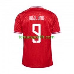 Homme Maillot Domicile Danemark Hojlund 9 Euro 2024 à Manches Courtes
