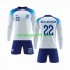 Kit Enfant Maillot Domicile Angleterre Bellingham 22 World Cup 2022 à Manches Longues