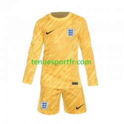 Kit Enfant Maillot Extérieur Angleterre Gardien Euro 2024 Jaune à Manches Longues
