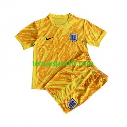 Kit Enfant Maillot Extérieur Angleterre Gardien Euro 2024 Jaune à Manches Courtes
