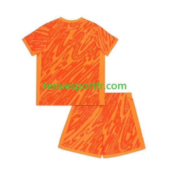 Kit Enfant Maillot Domicile Angleterre Gardien Euro 2024 Orange à Manches Courtes