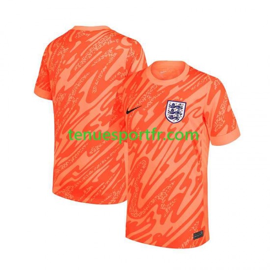 Homme Maillot Domicile Angleterre Gardien Euro 2024 Orange à Manches Courtes