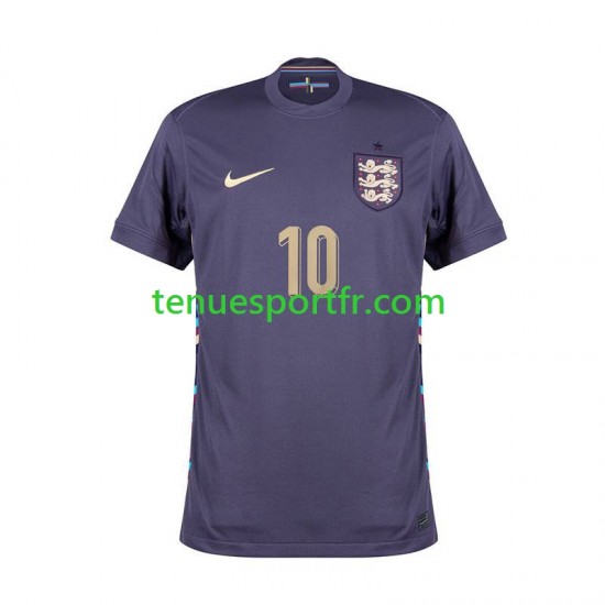 Homme Maillot Extérieur Angleterre Jude Bellingham 10 Euro 2024 à Manches Courtes