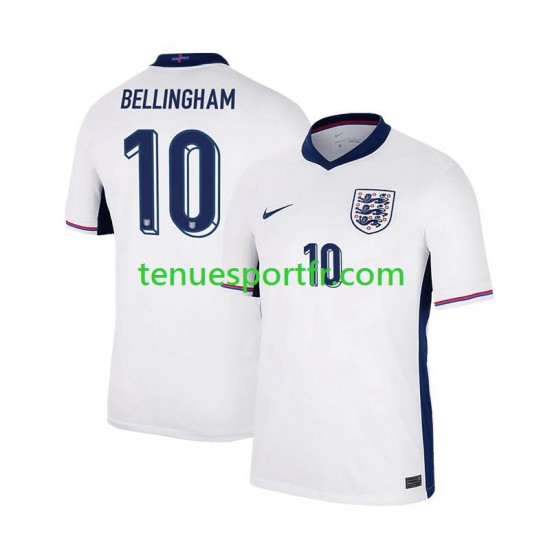 Homme Maillot Domicile Angleterre Jude Bellingham 10 Euro 2024 Blanc à Manches Courtes