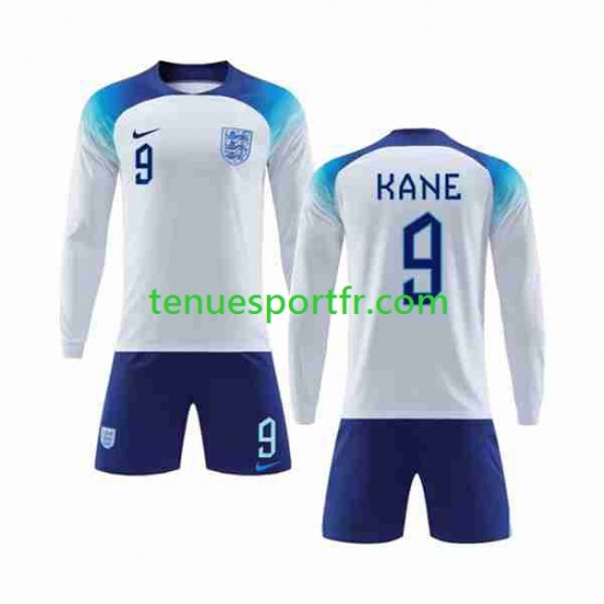 Kit Enfant Maillot Domicile Angleterre Kane 9 World Cup 2022 à Manches Longues