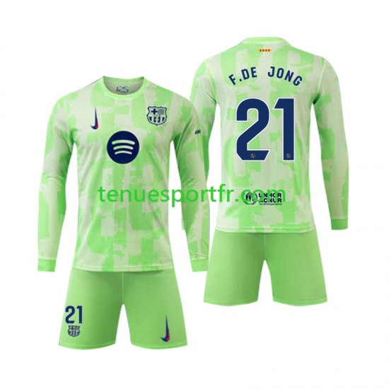 Kit Enfant Maillot Troisième FC Barcelone F DE JONG 21 2024-2025 à Manches Longues