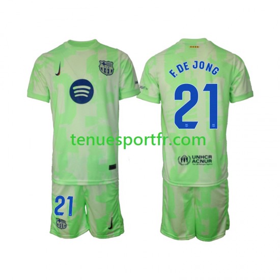 Kit Enfant Maillot Troisième FC Barcelone F DE JONG 21 2024-2025 à Manches Courtes