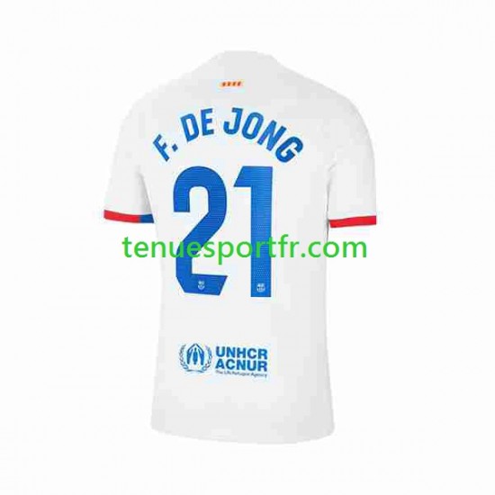Homme Maillot Extérieur FC Barcelone Frenkie de Jong 21 2023-2024 à Manches Courtes