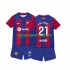 Kit Enfant Maillot Domicile FC Barcelone Frenkie de Jong 21 2023-2024 à Manches Courtes