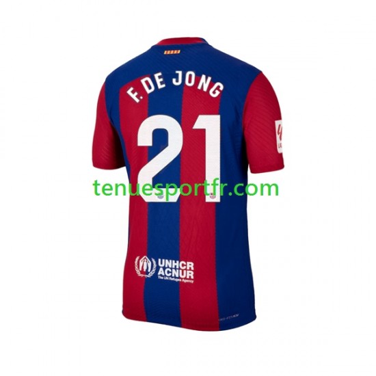 Homme Maillot Domicile FC Barcelone Frenkie de Jong 21 2023-2024 à Manches Courtes