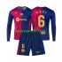 Kit Enfant Maillot Domicile FC Barcelone Gavi 6 2024-2025 à Manches Longues