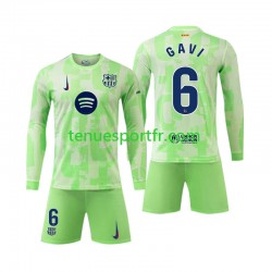 Kit Enfant Maillot Troisième FC Barcelone Gavi 6 2024-2025 à Manches Longues