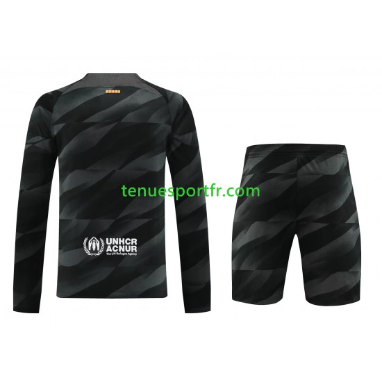 Kit Enfant Maillot Extérieur FC Barcelone Gardien 2023-2024 à Manches Longues