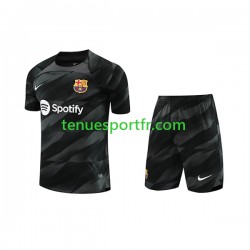 Kit Enfant Maillot Extérieur FC Barcelone Gardien 2023-2024 à Manches Courtes