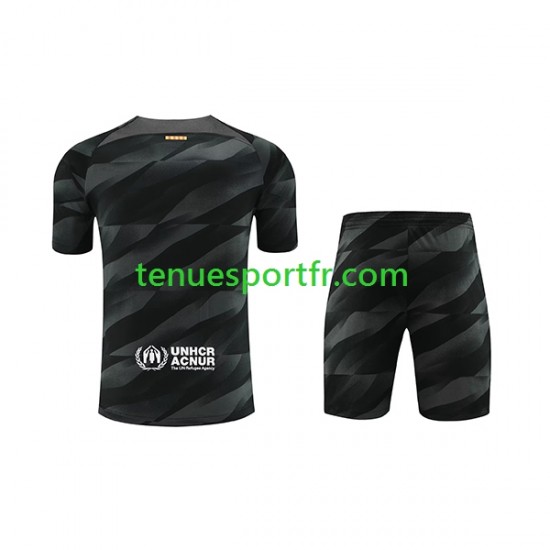 Kit Enfant Maillot Extérieur FC Barcelone Gardien 2023-2024 à Manches Courtes