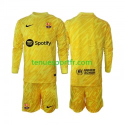 Kit Enfant Maillot Extérieur FC Barcelone Gardien 2024-2025 à Manches Longues