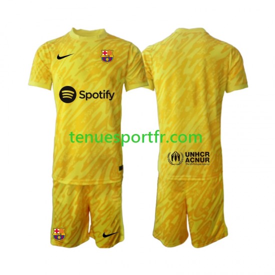 Kit Enfant Maillot Extérieur FC Barcelone Gardien 2024-2025 à Manches Courtes