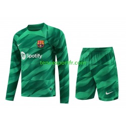 Kit Enfant Maillot Domicile FC Barcelone Gardien 2023-2024 à Manches Longues