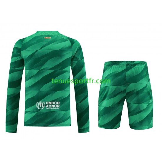 Kit Enfant Maillot Domicile FC Barcelone Gardien 2023-2024 à Manches Longues