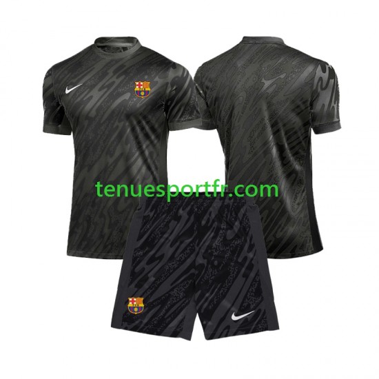Kit Enfant Maillot Troisième FC Barcelone Gardien 2024-2025 à Manches Courtes