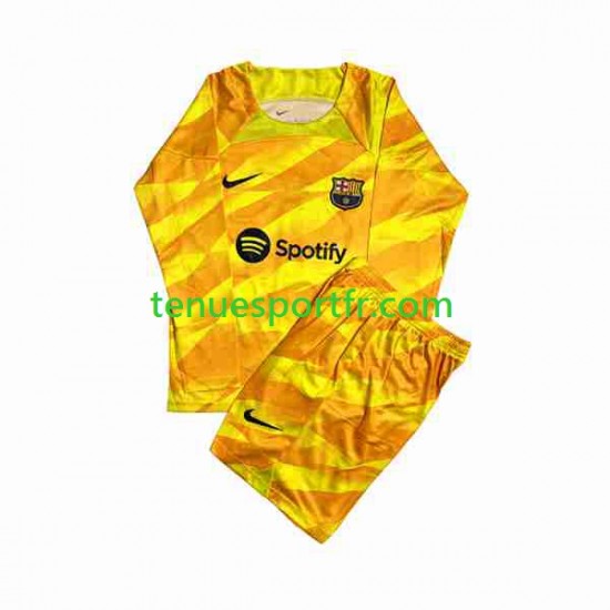 Kit Enfant Maillot Quatrième FC Barcelone Gardien Ter Stegen 1 2023-2024 à Manches Longues