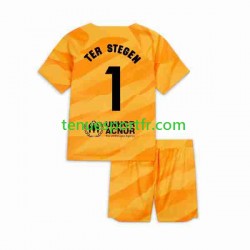 Kit Enfant Maillot Quatrième FC Barcelone Gardien Ter Stegen 1 2023-2024 à Manches Courtes