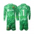 Kit Enfant Maillot Domicile FC Barcelone Gardien Ter Stegen 1 2024-2025 Vert à Manches Longues