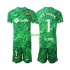 Kit Enfant Maillot Domicile FC Barcelone Gardien Ter Stegen 1 2024-2025 Vert à Manches Courtes