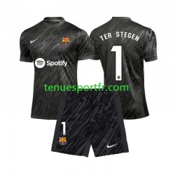 Kit Enfant Maillot Troisième FC Barcelone Gardien Ter Stegen 1 2024-2025 à Manches Courtes