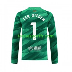 Homme Maillot Domicile FC Barcelone Gardien Ter Stegen 1 2023-2024 à Manches Longues